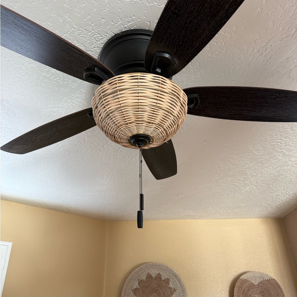 Natural Rattan Ceiling Fan Light Cover - Neutral